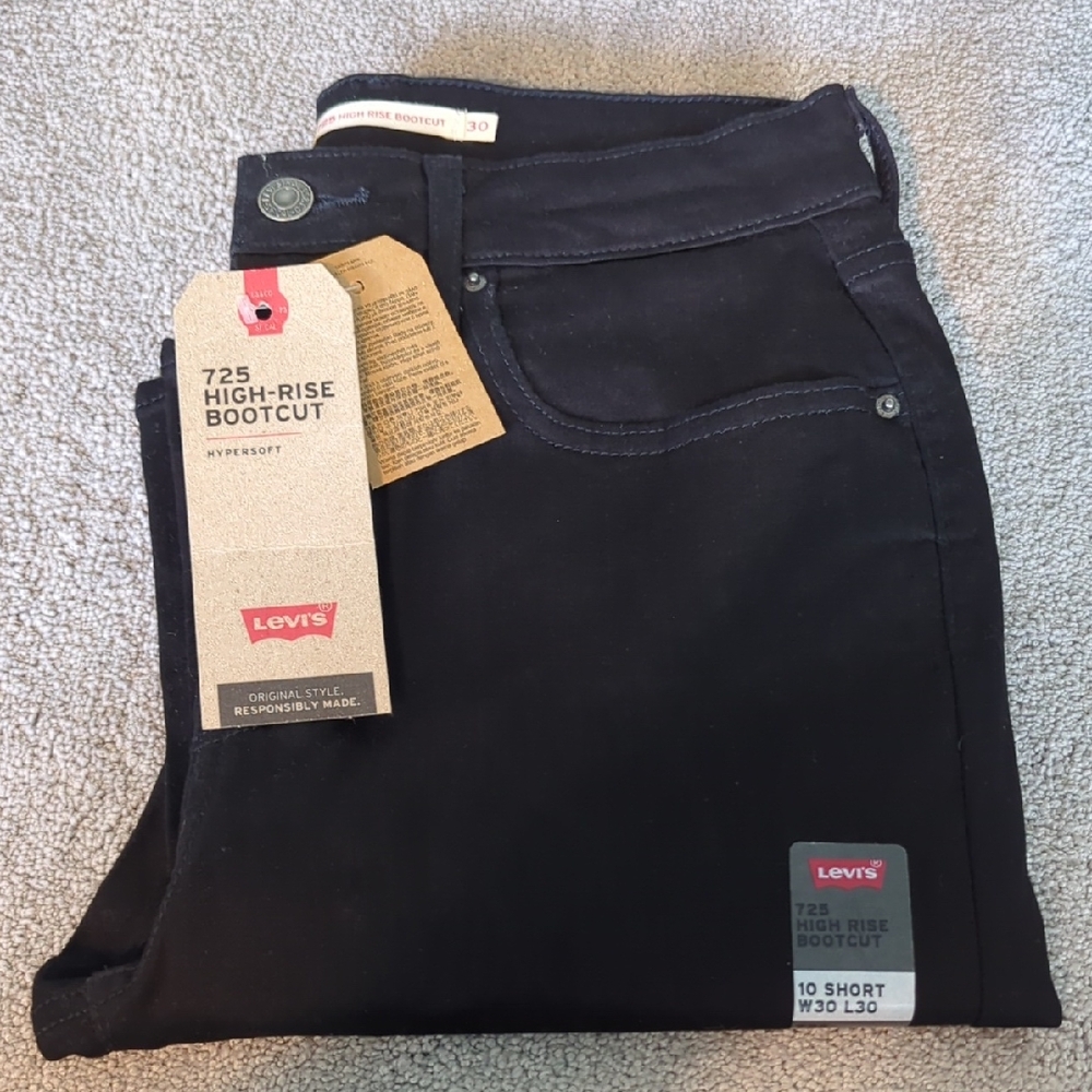 Levi's 725 Women's Dark High-Rise Bootcut Jeans Size 10 Short